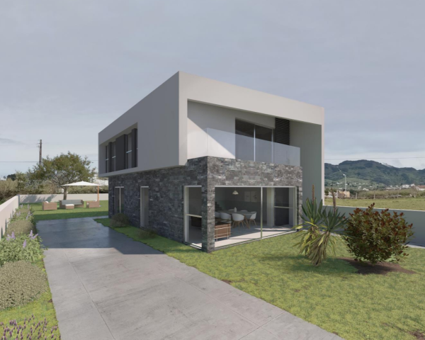 Projeto 3D exterior de moradia